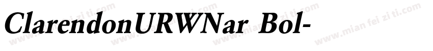 ClarendonURWNar Bol字体转换